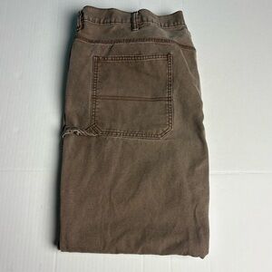 C.E. Schmidt Workwear Men 46x30 Carpenter Jeans Brown Cotton Outdoor Heavy Duty